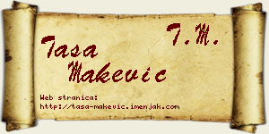 Tasa Makević vizit kartica